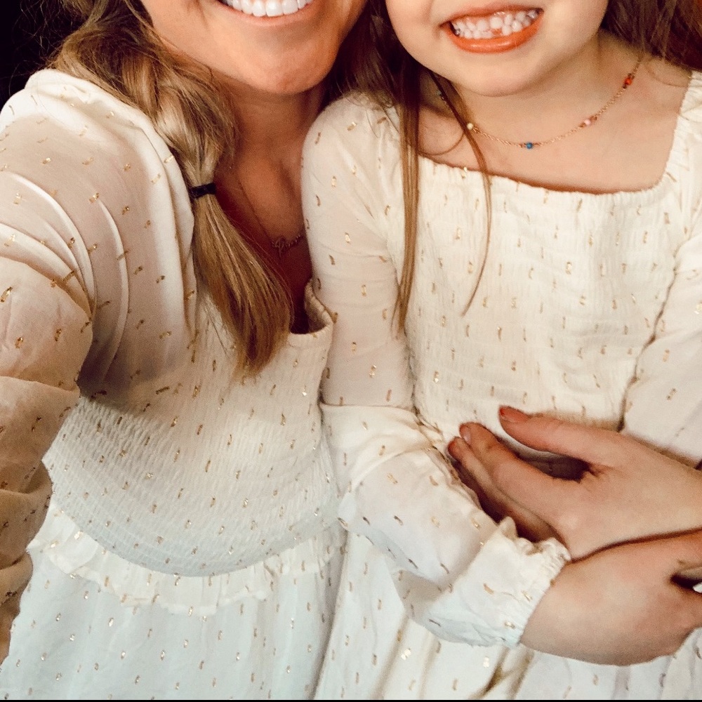 Art Class White Dress- Mom and Daughter matching- mom dress listed separate